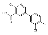 2-chloro-5-(3-chloro-4-methylphenyl)pyridine-3-carboxylic acid结构式
