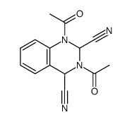 1,3-diacetyl-2,4-dicyano-1,2,3,4-tetrahydroquinazoline结构式