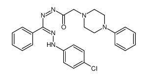 N-[(E)-N-(4-chloroanilino)-C-phenylcarbonimidoyl]imino-2-(4-phenylpiperazin-1-yl)acetamide Structure