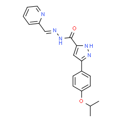 (E)-3-(4-isopropoxyphenyl)-N-(pyridin-2-ylmethylene)-1H-pyrazole-5-carbohydrazide Structure