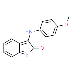 (3E)-3-[(4-methoxyphenyl)imino]-1,3-dihydro-2H-indol-2-one结构式