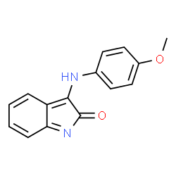 (3E)-3-[(4-methoxyphenyl)imino]-1,3-dihydro-2H-indol-2-one structure