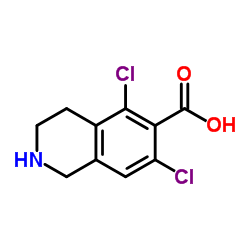 5,7-Dichloro-1,2,3,4-tetrahydro-6-isoquinolinecarboxylic acid结构式