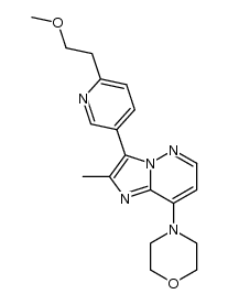 3-[6-(2-methoxyethyl)-3-pyridinyl]-2-methyl-8-(4-morpholinyl)imidazo[1,2-b]pyridazine structure