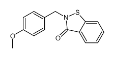 2-[(4-methoxyphenyl)methyl]-1,2-benzothiazol-3-one结构式