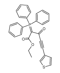 ethyl 3-oxo-5-(3-thienyl)-2-triphenylphosphoranylidenepent-4-ynoate结构式