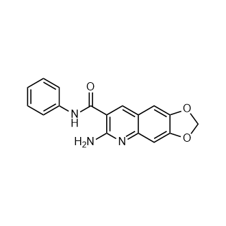 6-Amino-N-phenyl-[1,3]dioxolo[4,5-g]quinoline-7-carboxamide Structure
