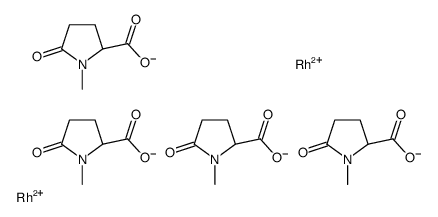 (2S)-1-methyl-5-oxopyrrolidine-2-carboxylate,rhodium(2+)结构式