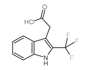 2-(三氟甲基)-1H-吲哚-3-乙酸结构式