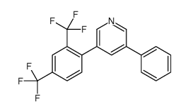 3-[2,4-Bis(trifluoromethyl)phenyl]-5-phenylpyridine结构式