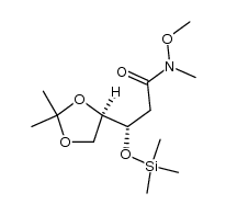 (S)-3-((R)-2,2-dimethyl-1,3-dioxolan-4-yl)-N-methoxy-N-methyl-3-((trimethylsilyl)oxy)propanamide结构式