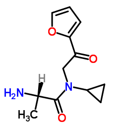 N-Cyclopropyl-N-[2-(2-furyl)-2-oxoethyl]alaninamide Structure