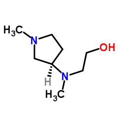 2-{Methyl[(3R)-1-methyl-3-pyrrolidinyl]amino}ethanol结构式