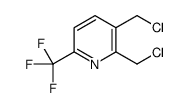 2,3-Bis(chloromethyl)-6-(trifluoromethyl)pyridine结构式