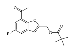 7-acetyl-5-bromo-2-trimethylacetoxymethylbenzofuran Structure