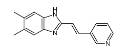 (E)-2-[2-(3-Pyridyl)vinyl]-5,6-dimethyl-1H-benzimidazole结构式