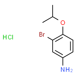 3-溴-4-(丙-2-基氧基)苯胺盐酸盐结构式