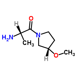 (2S)-2-Amino-1-[(3S)-3-methoxy-1-pyrrolidinyl]-1-propanone Structure