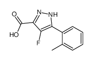 4-fluoro-3-(2-methylphenyl)-1H-pyrazole-5-carboxylic acid Structure