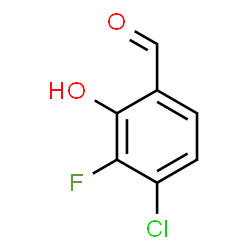 4-Chloro-3-fluoro-2-hydroxybenzaldehyde结构式