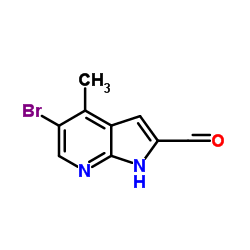 5-Bromo-4-methyl-1H-pyrrolo[2,3-b]pyridine-2-carbaldehyde Structure
