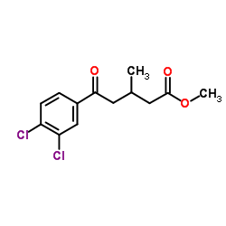 Methyl 5-(3,4-dichlorophenyl)-3-methyl-5-oxopentanoate结构式