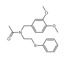 N-acetyl-N-(3,4-dimethoxyphenyl)methyl-2-(phenylthio)ethylamine结构式