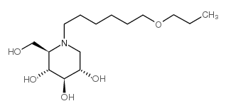 2-(羟基甲基)-1-(6-丙氧基己基)-3,4,5-哌啶三醇结构式