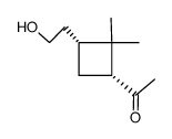 Ethanone, 1-[3-(2-hydroxyethyl)-2,2-dimethylcyclobutyl]-, (1R-cis)- (9CI)结构式