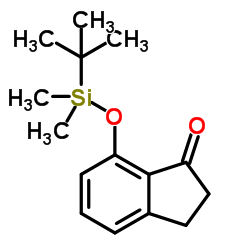 7-{[Dimethyl(2-methyl-2-propanyl)silyl]oxy}-1-indanone结构式