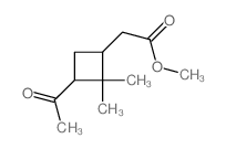 Cyclobutaneacetic acid,3-acetyl-2,2-dimethyl-, methyl ester structure