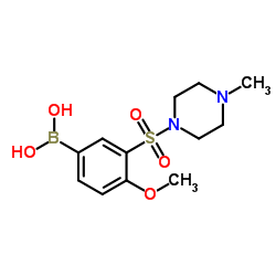 (4-甲氧基-3-((4-甲基哌嗪-1-基)磺酰)苯基)硼酸结构式
