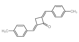 2,4-bis[(4-methylphenyl)methylidene]cyclobutan-1-one结构式