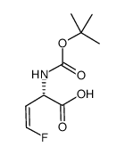 3-Butenoicacid,2-[[(1,1-dimethylethoxy)carbonyl]amino]-4-fluoro-,[S-(Z)]- Structure