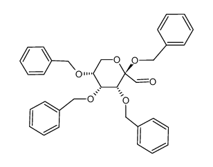 (2S,3R,4R,5R)-2,3,4,5-tetrakis(benzyloxy)tetrahydro-2H-pyran-2-carbaldehyde结构式