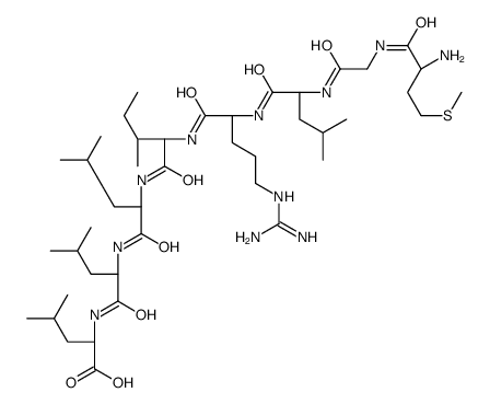 (2S)-2-[[(2S)-2-[[(2S)-2-[[(2S,3S)-2-[[(2S)-2-[[(2S)-2-[[2-[[(2S)-2-amino-4-methylsulfanylbutanoyl]amino]acetyl]amino]-4-methylpentanoyl]amino]-5-(diaminomethylideneamino)pentanoyl]amino]-3-methylpentanoyl]amino]-4-methylpentanoyl]amino]-4-methylpentanoyl结构式
