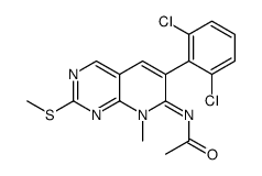 N-[6-(2,6-二氯苯基)-8-甲基-2-(甲硫基)吡啶并[2,3-d]嘧啶-7(8H)-亚基]乙酰胺结构式
