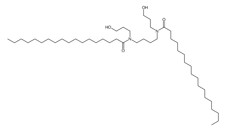 N-(3-hydroxypropyl)-N-[4-[3-hydroxypropyl(octadecanoyl)amino]butyl]octadecanamide结构式