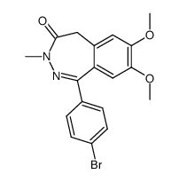 1-(4-bromophenyl)-7,8-dimethoxy-3-methyl-3,5-dihydro-4H-2,3-benzodiazepin-4-one结构式