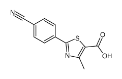 2-(4-cyanophenyl)-4-methyl-1,3-thiazole-5-carboxylic acid结构式