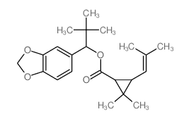 (1-benzo[1,3]dioxol-5-yl-2,2-dimethyl-propyl) 2,2-dimethyl-3-(2-methylprop-1-enyl)cyclopropane-1-carboxylate结构式