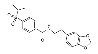 N-(2-benzo[1,3]dioxol-5-yl-ethyl)-4-(propane-2-sulfonyl)-benzamide Structure