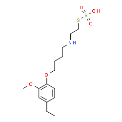 2-[4-(4-Ethyl-2-methoxyphenoxy)butyl]aminoethanethiol sulfate结构式