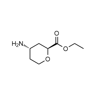 (2S,4S)-Ethyl-4-aminotetrahydro-2H-pyran-2-carboxylate Structure