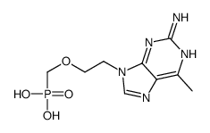 2-(2-amino-6-methylpurin-9-yl)ethoxymethylphosphonic acid Structure