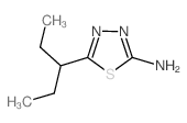 5-(1-ethylpropyl)-1,3,4-thiadiazol-2-amine(SALTDATA: FREE)结构式