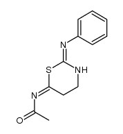 N-(2-anilino-4H-[1,3]thiazin-6-yl)-acetamide结构式