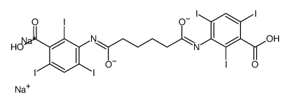 disodium 3-[5-[(3-carboxylato-2,4,6-triiodo-phenyl)carbamoyl]pentanoyl amino]-2,4,6-triiodo-benzoate结构式