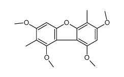 1,3,7,9-tetramethoxy-2,6-dimethyldibenzofuran Structure