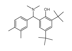 2,4-di-tert-butyl-6-[dimethylamino-(3,4-dimethyl-phenyl)-methyl]-phenol结构式